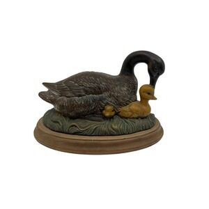 Unbranded Canada Goose Figurine Small Brown Good Vintage Rustic Bird Decor